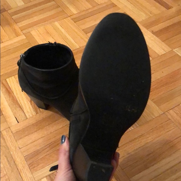 Black Suede Ankle Booties - Picture 4 of 5